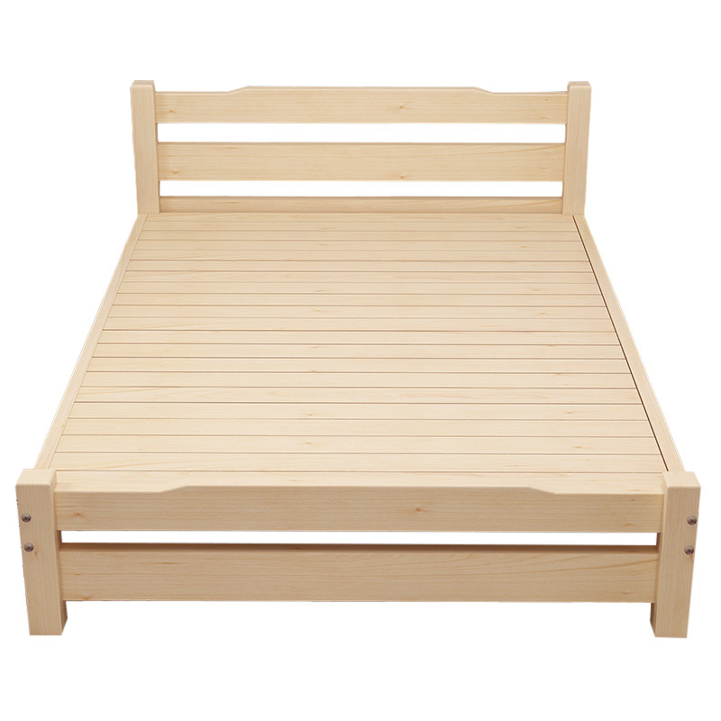 床实木床双人床经济型简易木床1.5米床1.2米出租房床木板床1.8米m