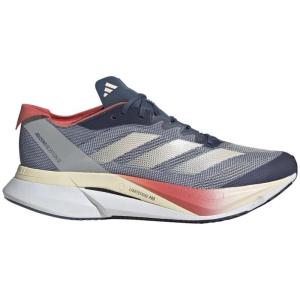 阿迪达斯Adidas男士IF1909版adizero Boston 12墨水/白/猩红色轻质透气耐磨男款跑步鞋