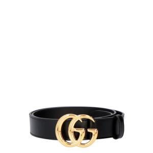 古驰(GUCCI)GUCCI男士小牛皮腰带经典款式商务休闲百搭黑色质感商务皮带