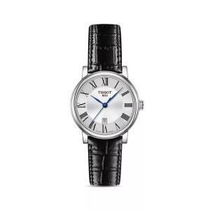 天梭(TISSOT)Carson Premium Lady 30毫米经典时尚女士石英手表 Silver/Black