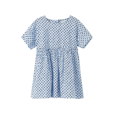 [2件3折价:48]moomoo童装女童裙子2020夏季新款休闲几何女中童连衣裙