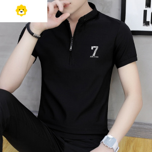 FISH BASKET2024季潮流韩版衬衫领薄款POLO衫带领短袖T恤男翻领po衫