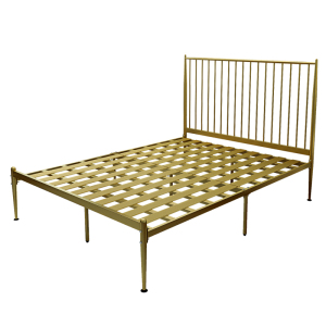 时尚网红金色铁艺床宜家铁架床1.2米单人床1.5米1.8米双人床铁床