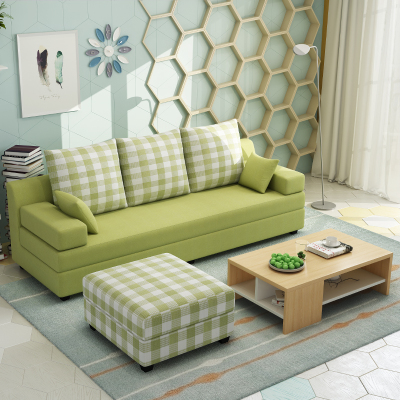 小户型布艺沙发客厅组合简约出租房特价便宜3/1.8米长三人布沙发