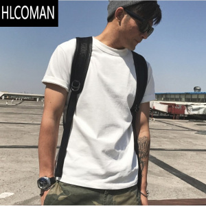 HLCOMAN美式西海岸复古短袖t恤男bf宽松上衣网红半袖体恤衫