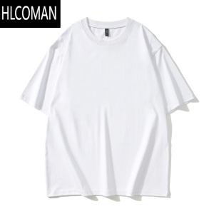 HLCOMAN[]2024夏季新款纯色短袖T恤圆领不透[宽松版型]