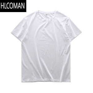 HLCOMAN[凉感冰丝]丝光棉 短袖t恤男夏季圆领纯色速干莫代尔打底衫半袖