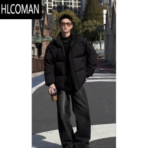 HLCOMAN2024冬新款男棉袄时尚休闲百搭宽松p暖棉衣情侣学院立领棉服外套