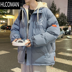 HLCOMAN假连帽羽绒棉服男士新款加厚p暖棉衣男生大码棉袄外套