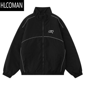 HLCOMAN51嘻哈BF美式街头机能风立领棉衣男冬季潮牌高街户外运动棉服外套