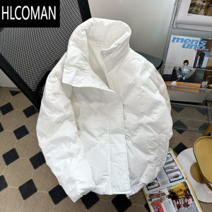 HLCOMAN设计感菱格棉衣男冬季新款潮牌加厚羽绒棉服日系宽松情侣棉袄外套