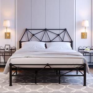 床铁艺床现代简约铁床闪电客1.8米1.5米铁艺双人床宿舍单人床铁架床床架
