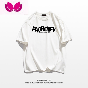 七斓hiphop美式潮牌街头T恤男2022夏季新款字母印花短袖上衣