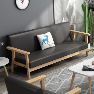 布艺沙发小户型客厅简易北欧木质符象出租房简约现代单双人三人