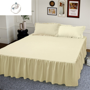 舒适主义夏季床裙式床罩单件防尘保护套1.5米1.8床单床垫床笠防滑