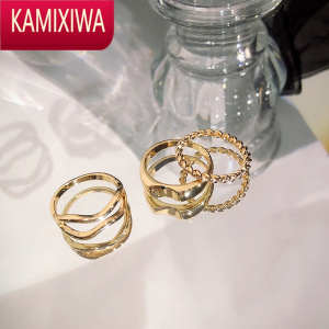 KAMIXIWA戒指女小众设计高级感网红时尚个性冷淡风开口食指戒2022新款