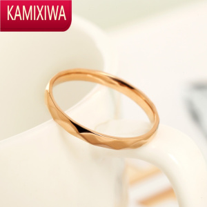 KAMIXIWA不掉色彩金钛钢戒指女ins潮网红轻奢小众设计精致食指环冷淡风