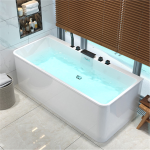 浴缸小户型按摩独立式亚克力藤印象浴缸成人家用冲浪保温恒温浴缸