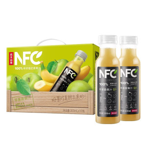农夫山泉NFC橙汁果汁饮料 鲜果橙子冷压榨300ml*10瓶礼盒年货节
