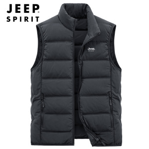 JEEP SPIRIT吉普羽绒内胆马甲秋冬轻薄羽绒服大码保暖背心马夹男