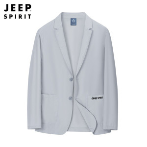 JEEP SPIRIT2024夏季新款冰丝西服男款薄款中青年时尚休闲皮肤衣