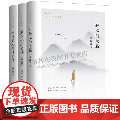 朱成玉散文精选集全套3册纯洁的人结伴而行 灌木丛上会落下星星 一颗心的天籁 现当代文学作品集散文写作技巧阅读范本课外阅读