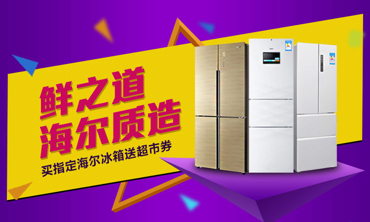买指定海尔冰箱 送超市券