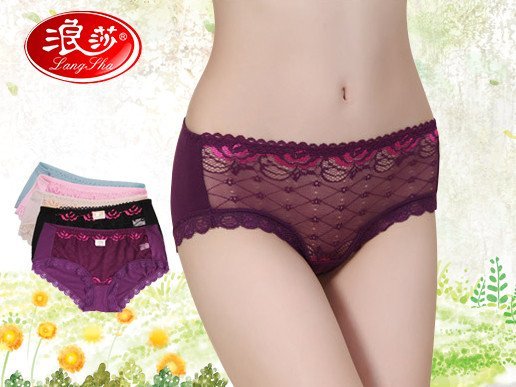 <em>浪莎竹纤维</em>网眼三角<em>女内裤</em>【特价、促销、优惠