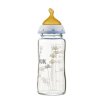 NUK耐高温240ml宽口玻璃彩色奶瓶(带初生型乳胶中圆孔奶嘴)