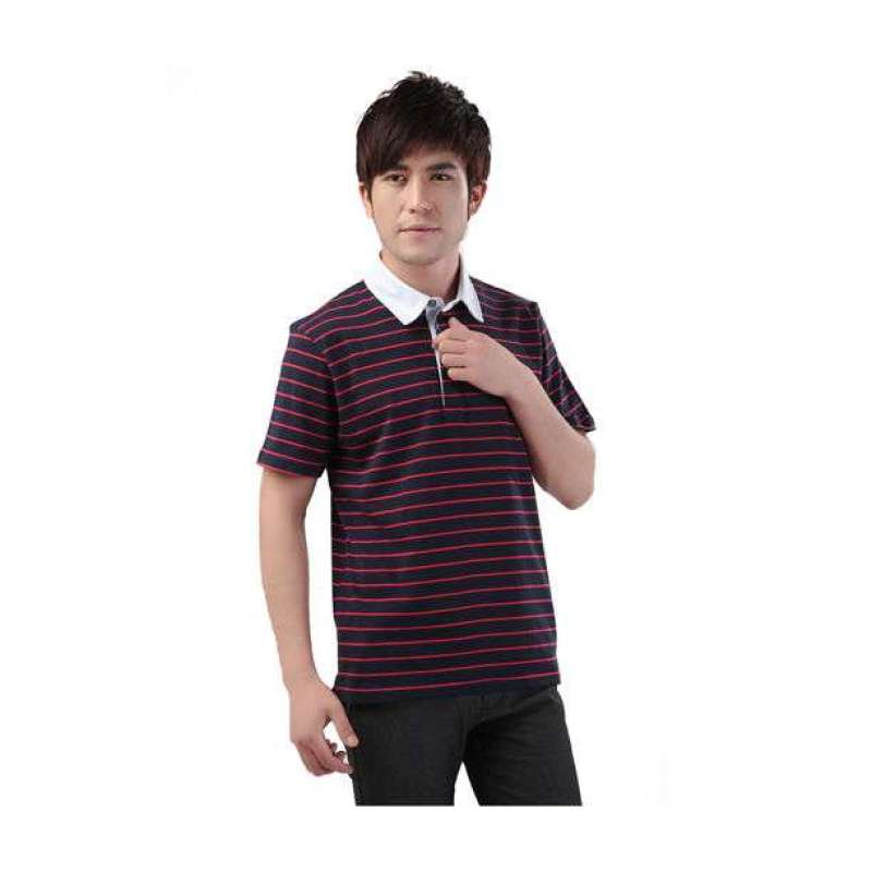 GOODFUTURE男式彩条POLO FZ-M002-0041-05(红蓝彩条/XL)