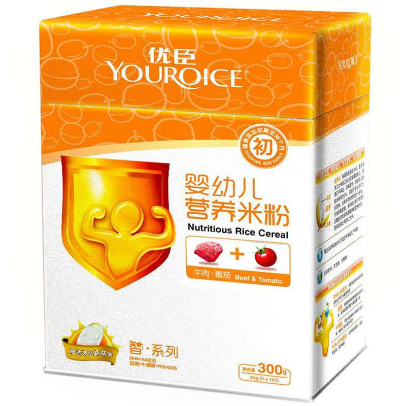 优臣婴幼儿营养米粉牛肉番茄 25g/袋*12袋