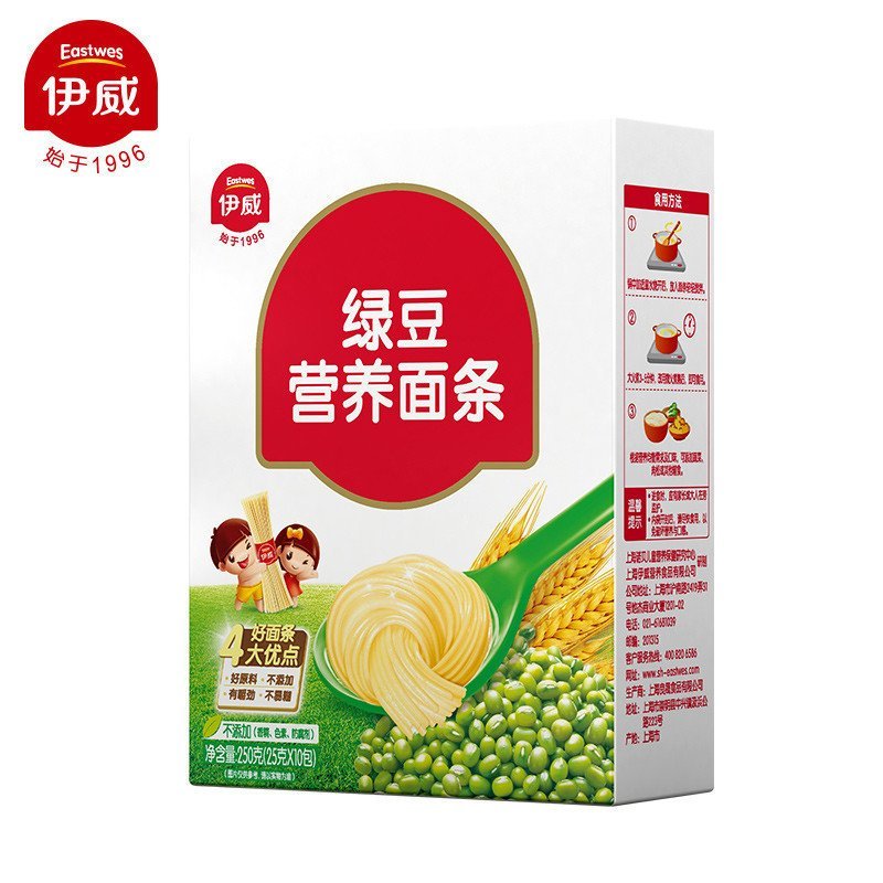 伊威(eastwes)绿豆营养面250g