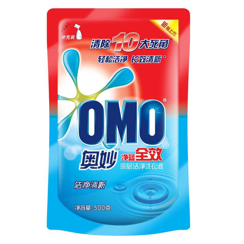 奥妙净蓝全效高浓度洗衣液500g