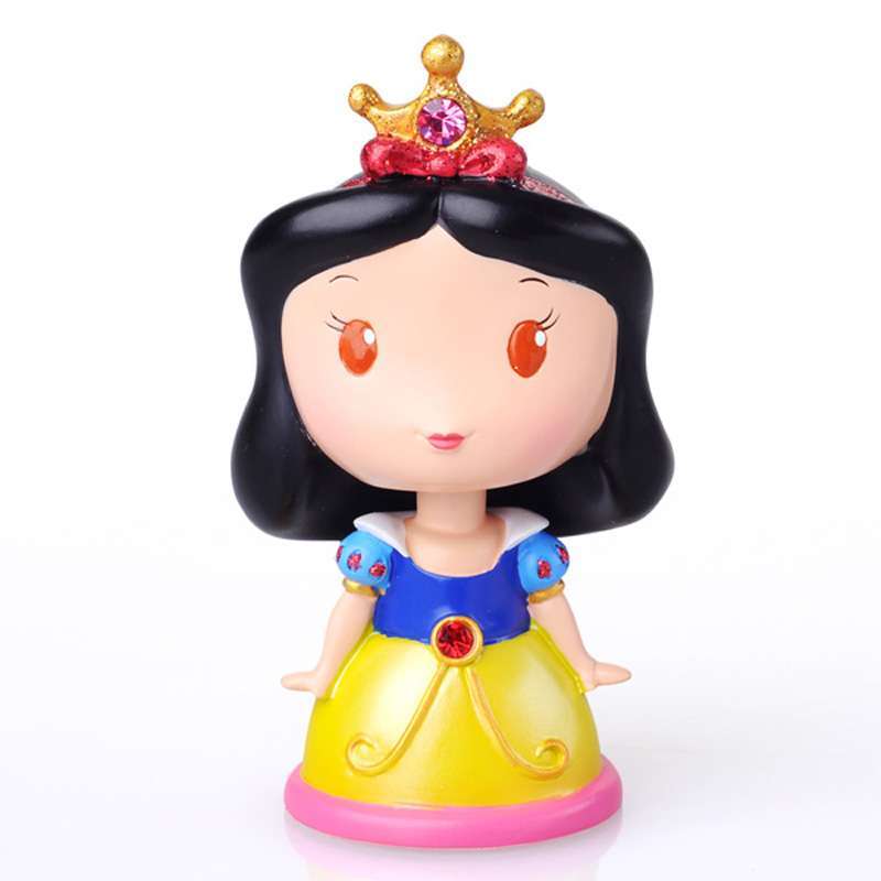 Disney迪士尼白雪公主摇头公仔 车载摆件
