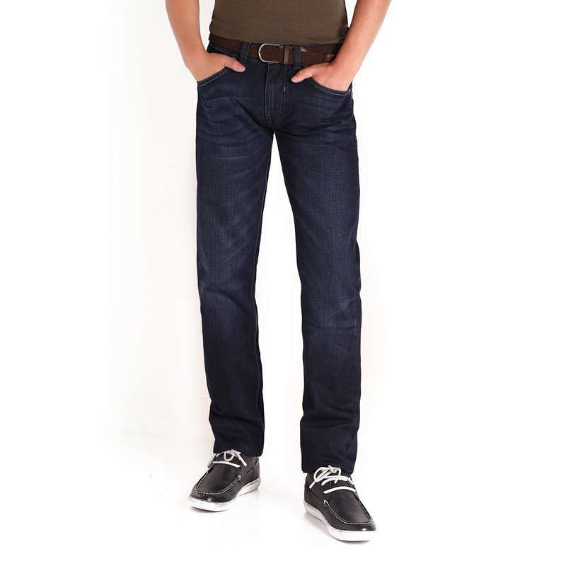 MasaMaso玛萨玛索男装 时尚小脚版 前襟拉链 后位拉链装饰 牛仔裤7272(蓝色 32)