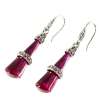 诺曼诺兰S925银镶红刚玉马克塞石耳坠爱相随