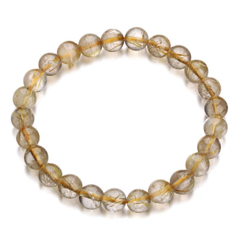 佰色传情天然金发晶手链7mmBSS132（带质检证书）