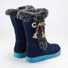 VANCL凡客诚品 俏皮兔毛牛反绒雪地靴9.5寸40705深蓝色