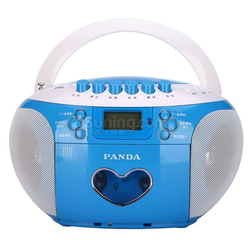 熊猫(PANDA) CD-350 DVD复读机胎教机 插卡录音收录机 磁带USB播放器MP3播放机收音机（蓝色）