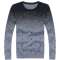 零号男 男装圆领渐变雪花针织衫毛衣BCA0031(灰色/M)