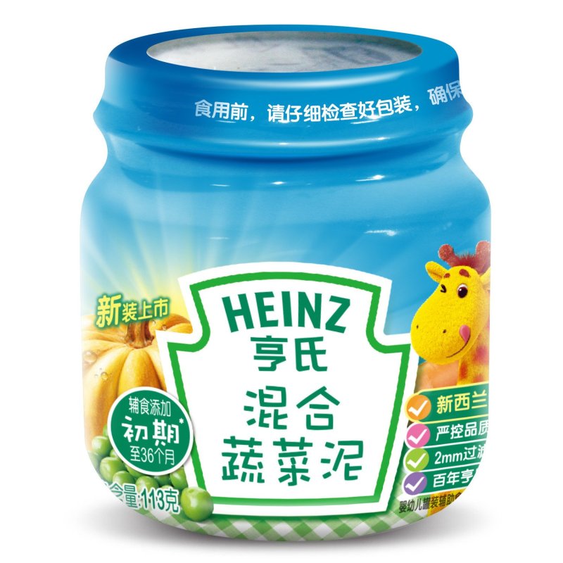 亨氏(Heinz)混合蔬菜泥113g/瓶