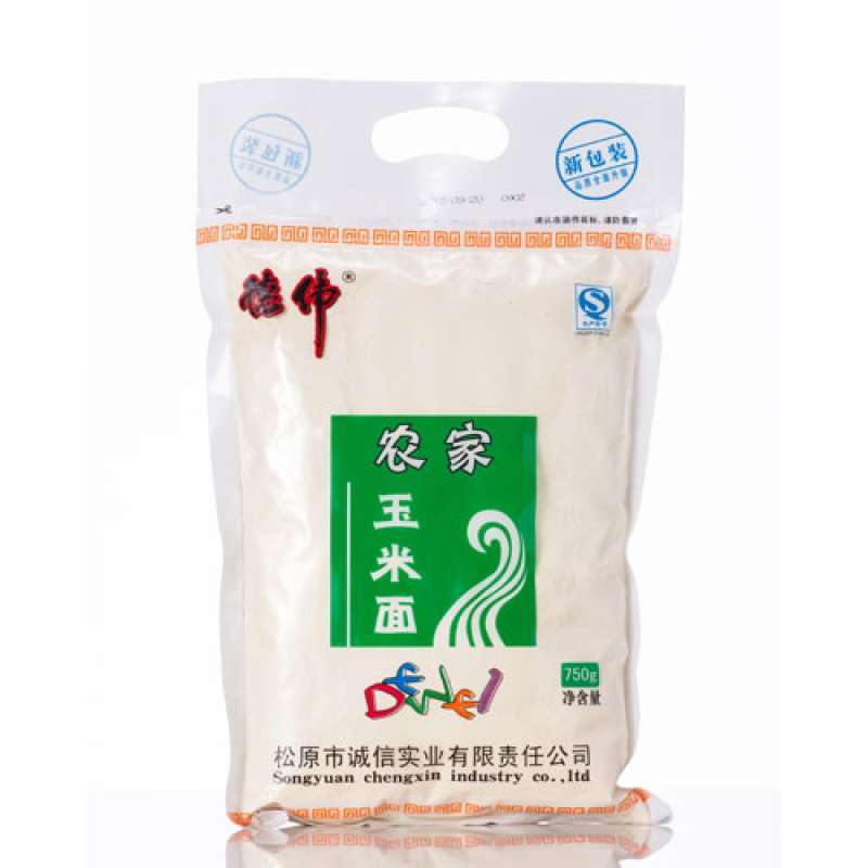 德伟有机农家玉米面饺子专用粉（袋装750g）