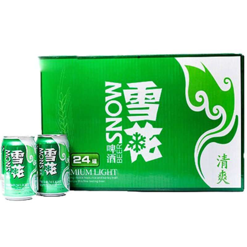 雪花清爽啤酒高清实拍图