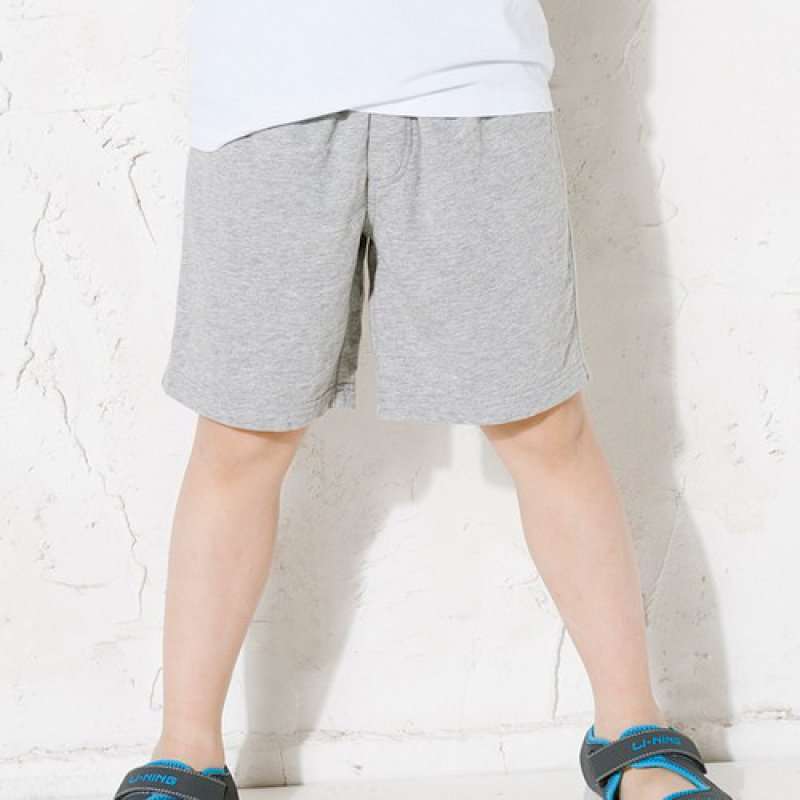 童壹库男童时尚针织牛仔短裤KFWF035101花灰色150