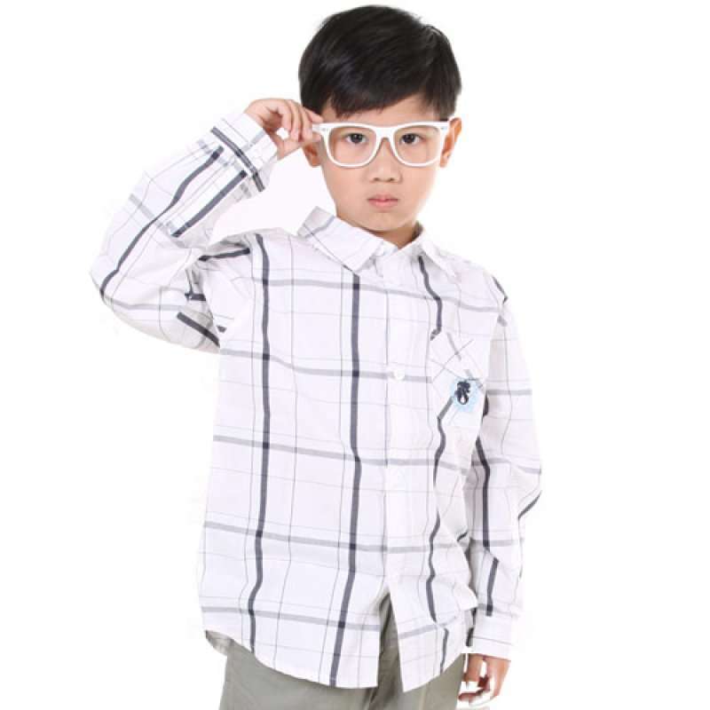 凡兜童装男童平织长袖衬衫171120099白色/150