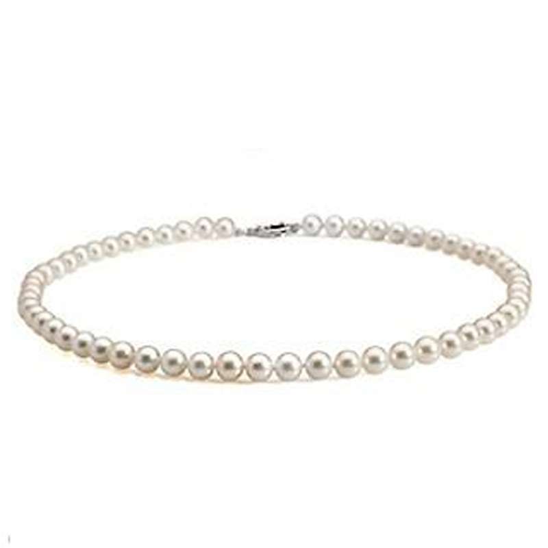 【diya】6-7mm圆珍珠项链 HFY-059 (附权威证书)