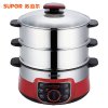 Supor/苏泊尔 Z12YN6-G2 电蒸锅不锈钢多功能电火锅多层蒸笼12L大容量