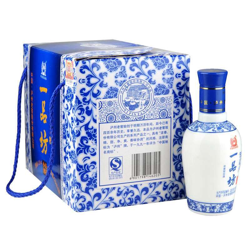 瀘州老窖一品坊小酒青花禮盒38度(125ml*6)