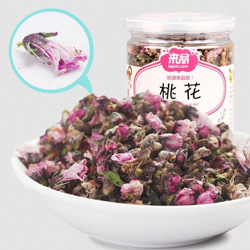来品花草茶桃花罐装45g