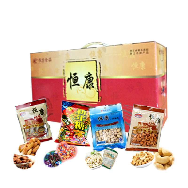 恒康精品干果佳节装礼盒六选一宅配卡